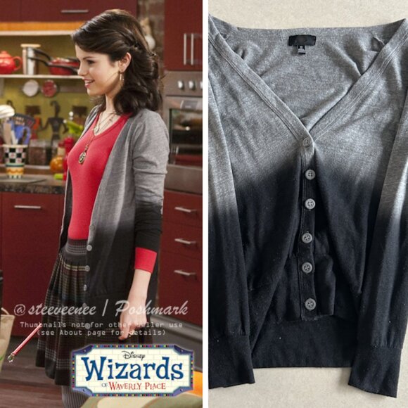 Gray Black Ombre Cardigan ASO Alex Russo